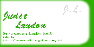 judit laudon business card